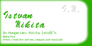 istvan mikita business card